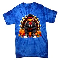 Gangster Thug Thanksgiving Turkey Unhappy Angry Turkey Funny Gift Tie-Dye T-Shirt