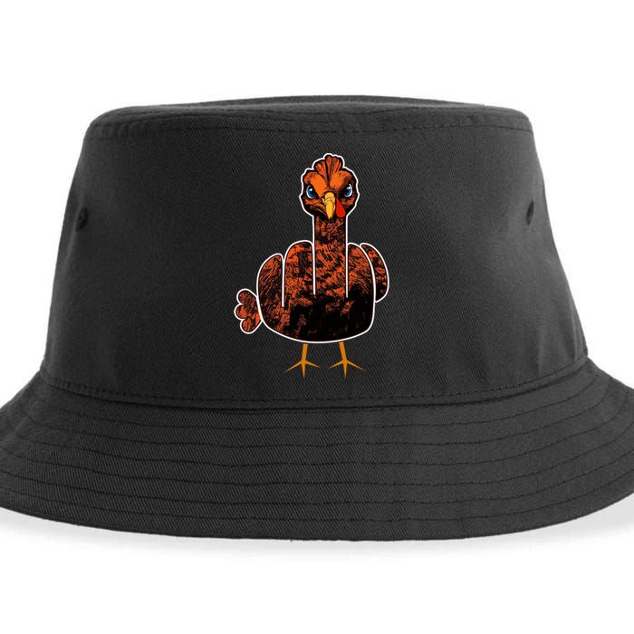 Grumpy Thanksgiving Turkey Sustainable Bucket Hat