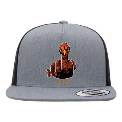 Grumpy Thanksgiving Turkey Flat Bill Trucker Hat