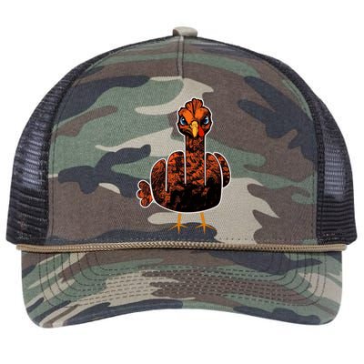 Grumpy Thanksgiving Turkey Retro Rope Trucker Hat Cap