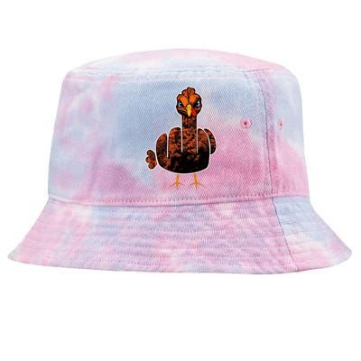 Grumpy Thanksgiving Turkey Tie-Dyed Bucket Hat