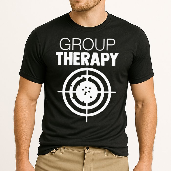 Group Therapy Target Practice Shooting Range Humor Gun Lover Performance Shirt