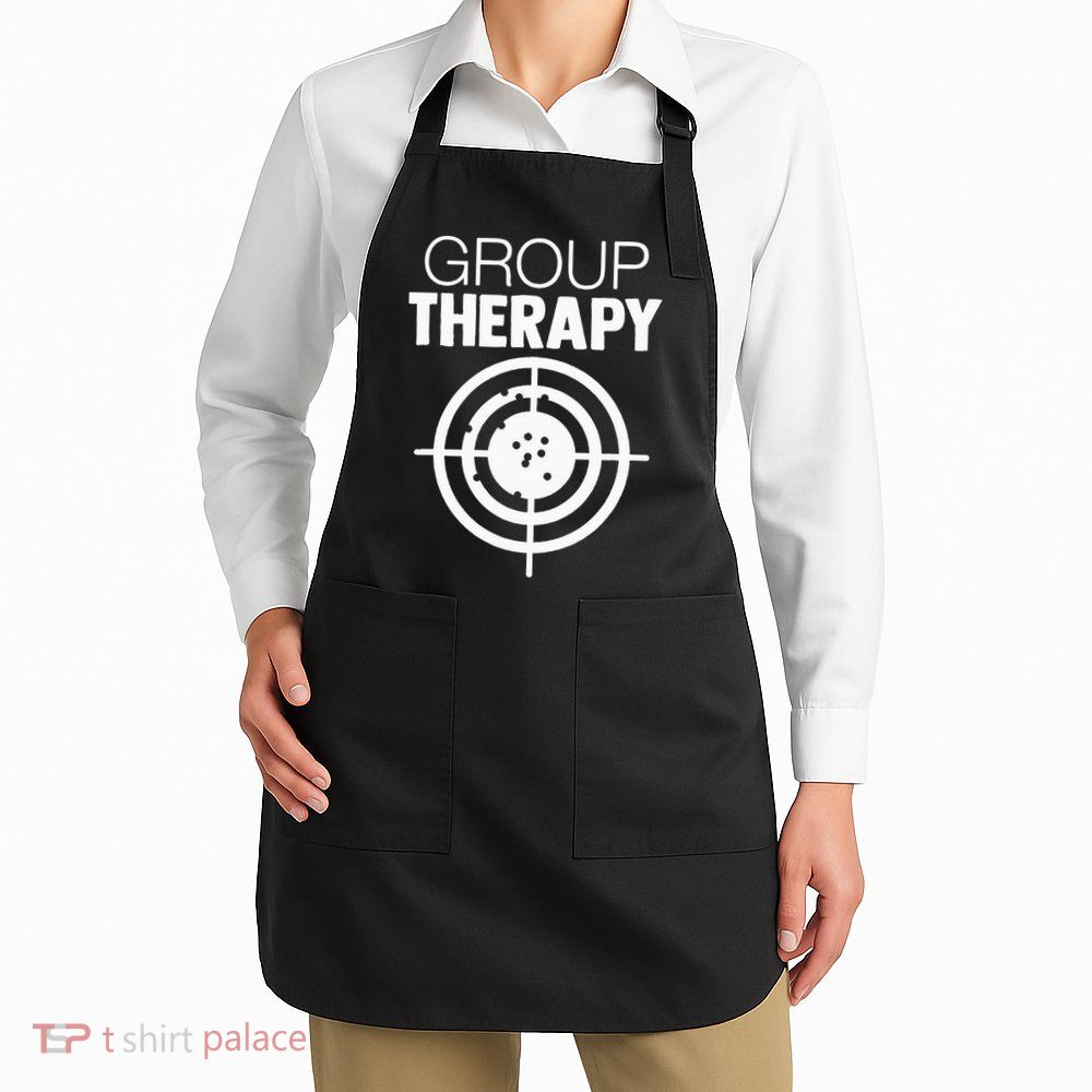 Group Therapy Target Practice Shooting Range Humor Gun Lover Apron
