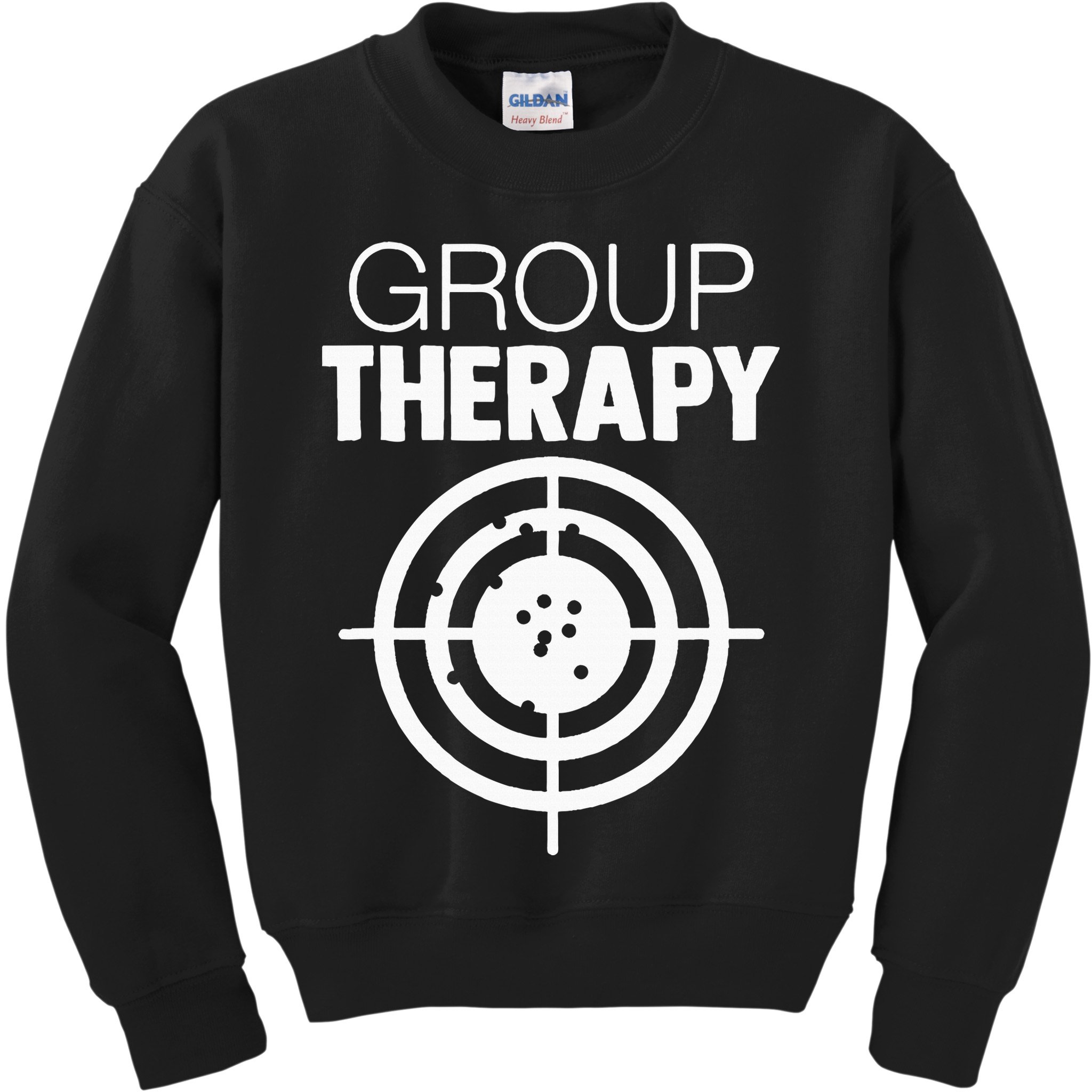 Group Therapy Target Practice Shooting Range Humor Gun Lover Kids Sweatshirt