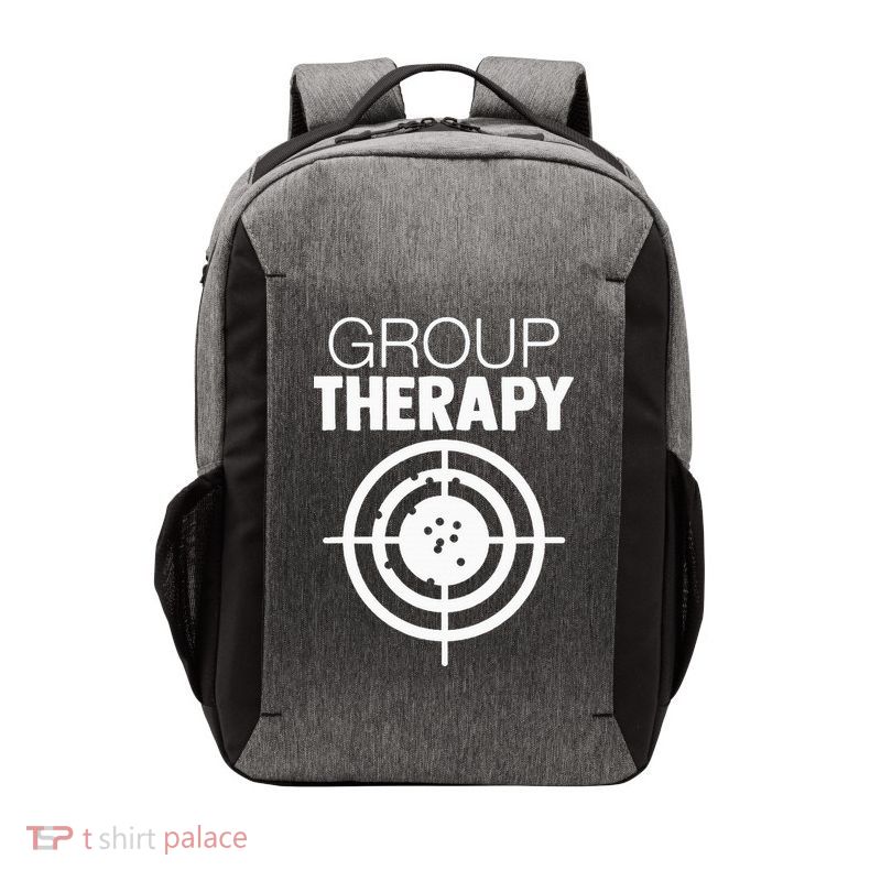 Group Therapy Target Practice Shooting Range Humor Gun Lover Vector Backpack