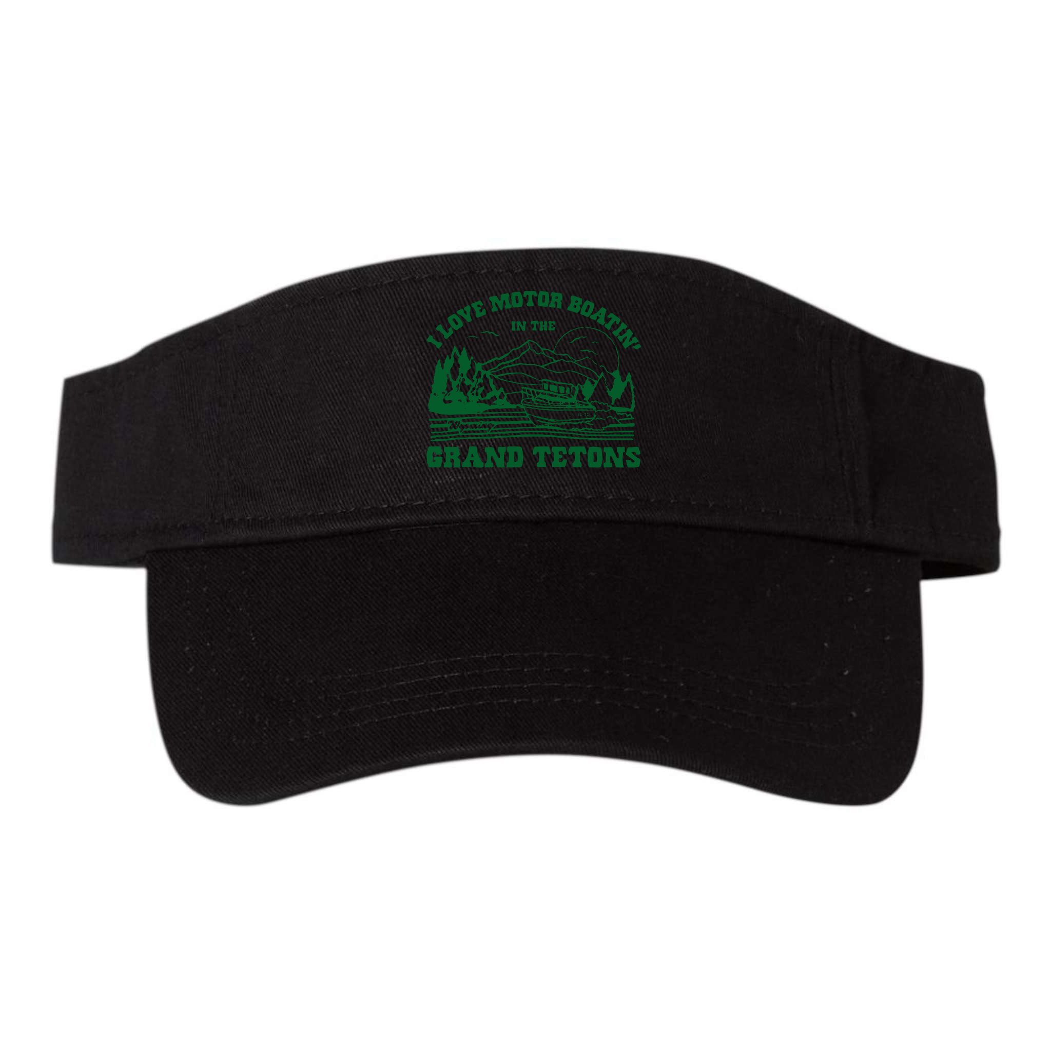 Grand Tetons T Shirt Vintage Wyoming Shirt I Love Motor Boating In The Grand Tetons Visor