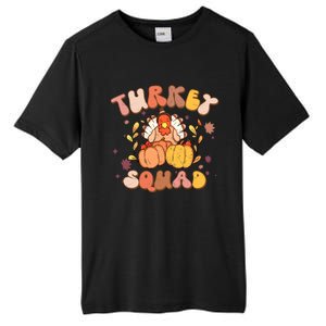 Groovy Thanksgiving Turkey Squad Retro Turkey Day Funny Gift Tall Fusion ChromaSoft Performance T-Shirt