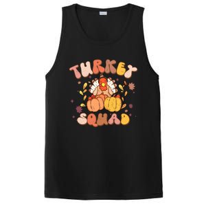 Groovy Thanksgiving Turkey Squad Retro Turkey Day Funny Gift PosiCharge Competitor Tank