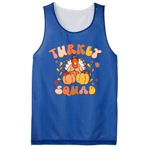 Groovy Thanksgiving Turkey Squad Retro Turkey Day Funny Gift Mesh Reversible Basketball Jersey Tank