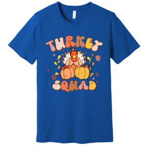 Groovy Thanksgiving Turkey Squad Retro Turkey Day Funny Gift Premium T-Shirt