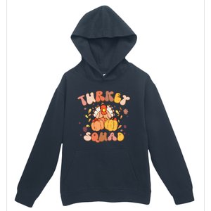 Groovy Thanksgiving Turkey Squad Retro Turkey Day Funny Gift Urban Pullover Hoodie