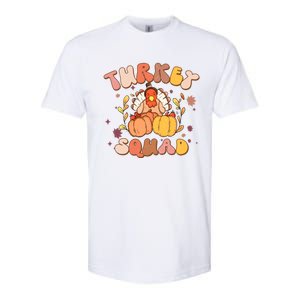 Groovy Thanksgiving Turkey Squad Retro Turkey Day Funny Gift Softstyle CVC T-Shirt