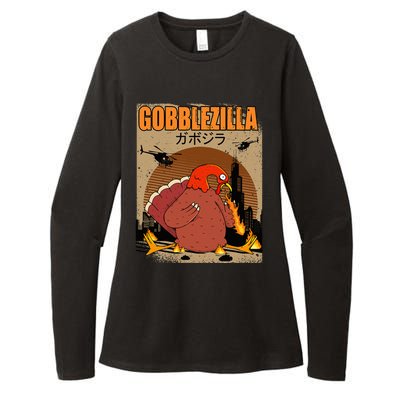 Gobblezilla Turkey Thanksgiving Womens CVC Long Sleeve Shirt