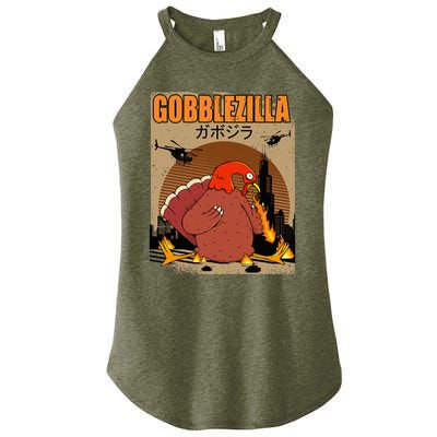 Gobblezilla Turkey Thanksgiving Women's Perfect Tri Rocker Tank