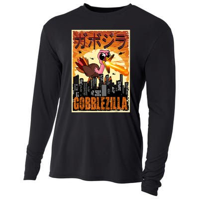 Gobblezilla Turkey Thanksgiving Cooling Performance Long Sleeve Crew