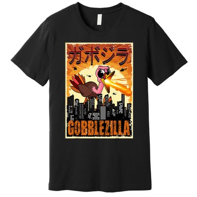 Gobblezilla Turkey Thanksgiving Premium T-Shirt