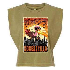 Gobblezilla Turkey Thanksgiving Garment-Dyed Women's Muscle Tee