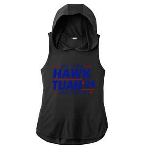 Give Them That Hawk Tush 24 Spit On That Thang Ladies PosiCharge Tri-Blend Wicking Draft Hoodie Tank