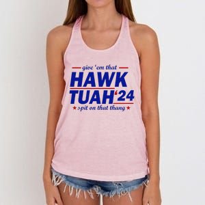 Give Them That Hawk Tush 24 Spit On That Thang Women's Knotted Racerback Tank