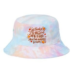 Give Thanks To The Lord For He Is Good Thanksgiving Jesus Tie Dye Newport Bucket Hat