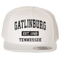 Gatlinburg Tennessee Tn Vintage Established Sports Design Wool Snapback Cap