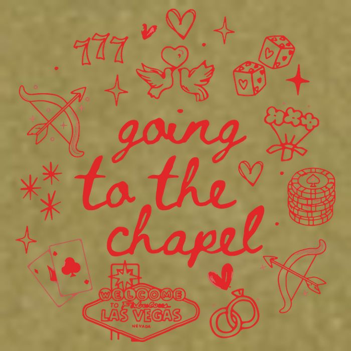 Going To The Chapel Las Vegas Theme Garment-Dyed Women's Muscle Tee