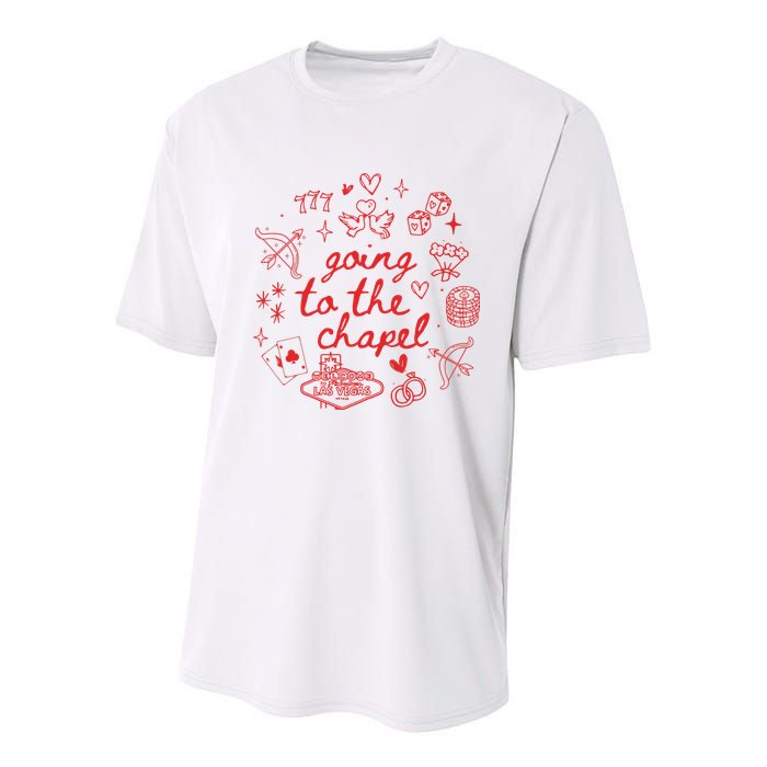 Going To The Chapel Las Vegas Theme Youth Performance Sprint T-Shirt