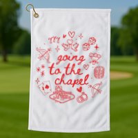 Going To The Chapel Las Vegas Theme Golf Towel