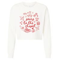 Going To The Chapel Las Vegas Theme Cropped Pullover Crew