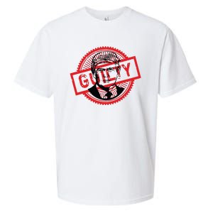 Guilty Trump Trump Found Guilty Sueded Cloud Jersey T-Shirt