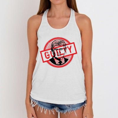 Guilty Trump Trump Found Guilty Women's Knotted Racerback Tank