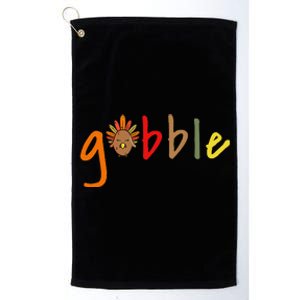 Gobble Thanksgiving Turkey Platinum Collection Golf Towel