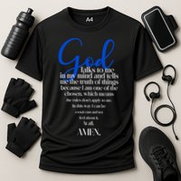 God Talks To Me Amen Funny Christian Cooling Performance Crew T-Shirt