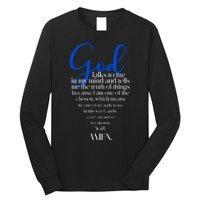 God Talks To Me Amen Funny Christian Long Sleeve Shirt