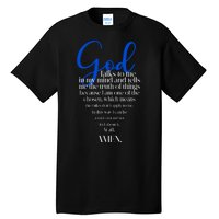 God Talks To Me Amen Funny Christian Tall T-Shirt