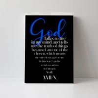 God Talks To Me Amen Funny Christian Canvas