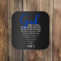 God Talks To Me Amen Funny Christian Coaster