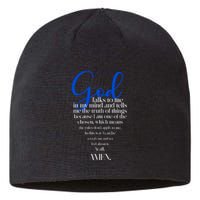 God Talks To Me Amen Funny Christian Sustainable Beanie