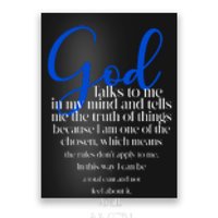 God Talks To Me Amen Funny Christian Poster