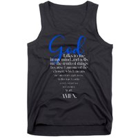 God Talks To Me Amen Funny Christian Tank Top