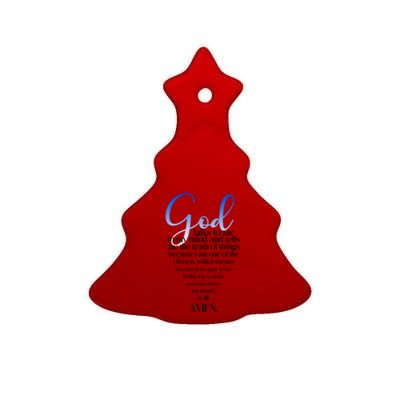 God Talks To Me Amen Funny Christian Ceramic Tree Ornament