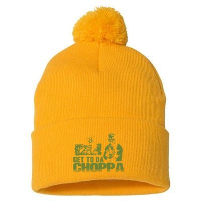 Get To The Choppa Pom Pom 12in Knit Beanie