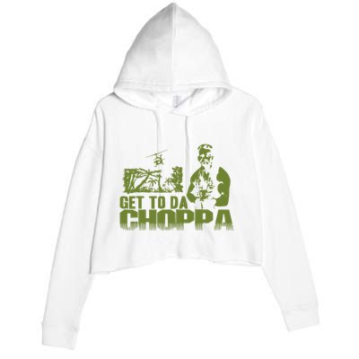 Get To The Choppa Crop Fleece Hoodie