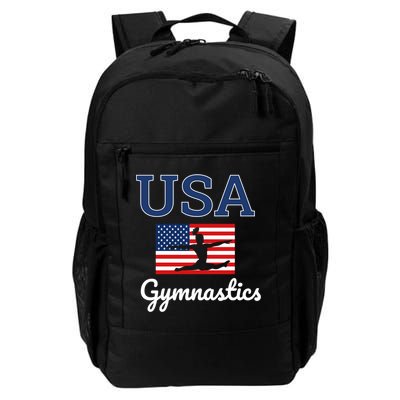 Girl Tumbling Team Gear Gymnast Gymnastics Usa American Flag Cute Gift Backpack