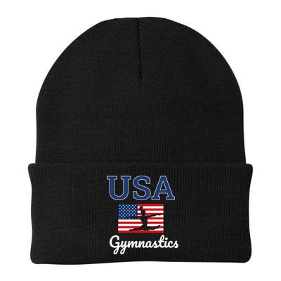Girl Tumbling Team Gear Gymnast Gymnastics Usa American Flag Cute Gift Beanie