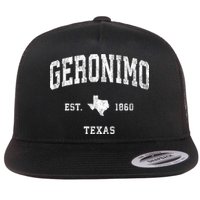 Geronimo Texas Tx Vintage Athletic Flatbill Hat