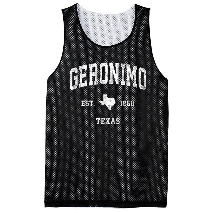 Geronimo Texas Tx Vintage Athletic Mesh Reversible Basketball Jersey Tank