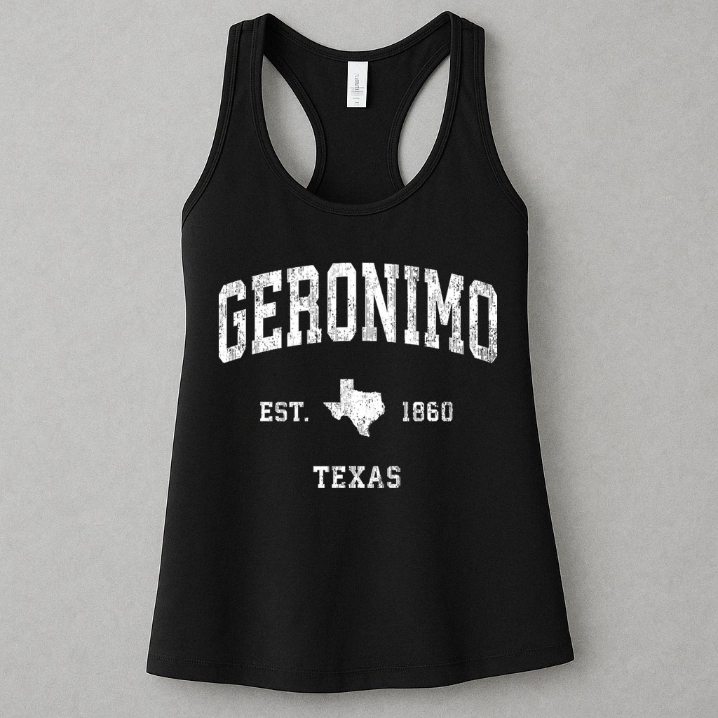 Geronimo Texas Tx Vintage Athletic Womens Tank Top