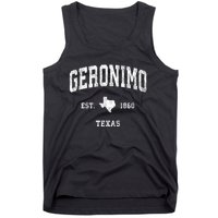 Geronimo Texas Tx Vintage Athletic Tank Top