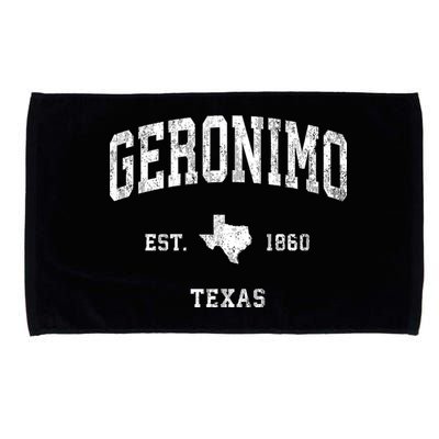 Geronimo Texas Tx Vintage Athletic Microfiber Hand Towel